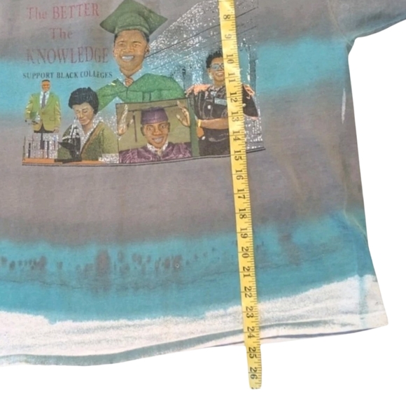 Vintage Black College, Better Knowledge Men's Medium Single Stitch Graphic Shirt - Picture 6 of 7
